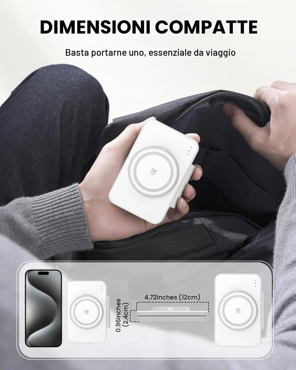 GEEKERA Caricatore con Magsafe, 3 in 1 Stazione di Ricarica per Apple Watch e iPhone Air/17/16/15/14/13/12, Caricatore Wireless per iWatch 2-Ultra 3, Base Caricabatterie per AirPods 2-Pro 3, bianca