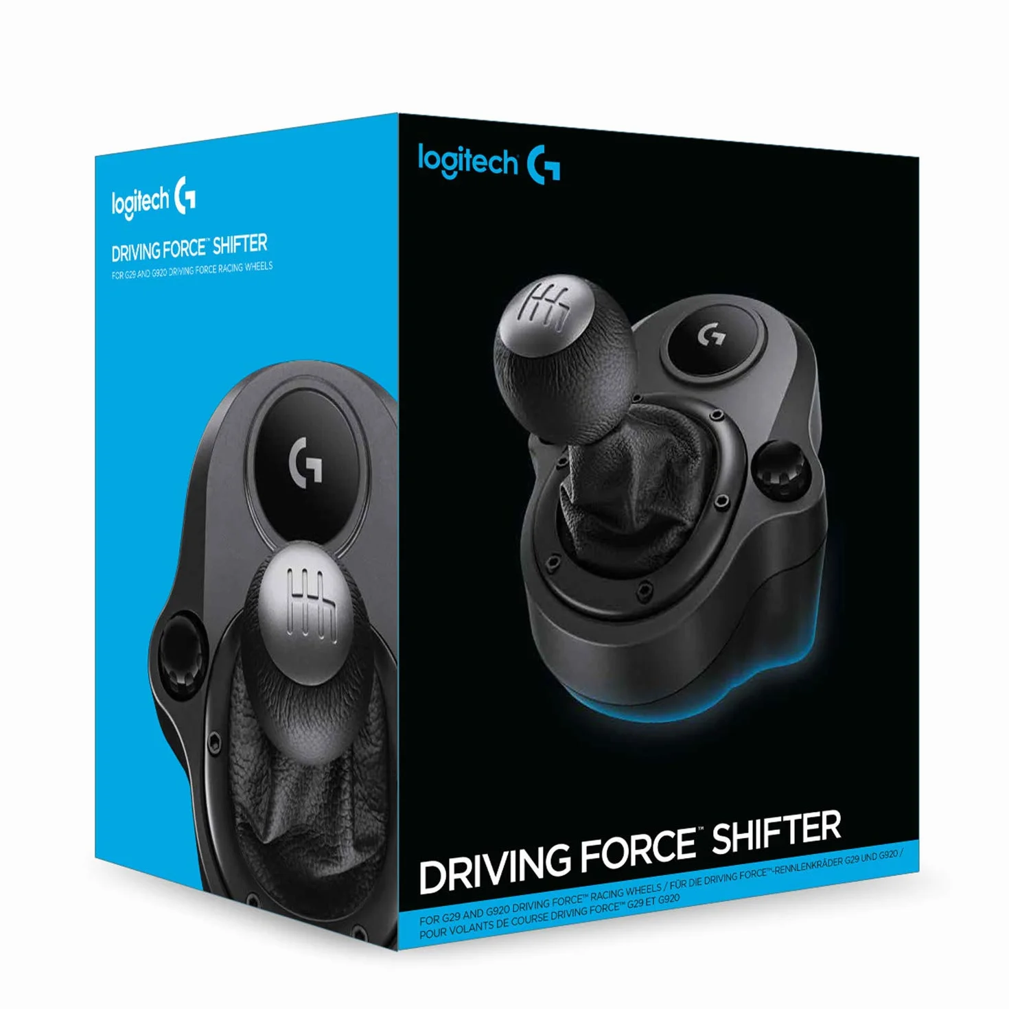 Logitech Driving Force Leva di Cambio 6 Marce con Pomello in Vera Pelle, Compatibile G29 G920 G923