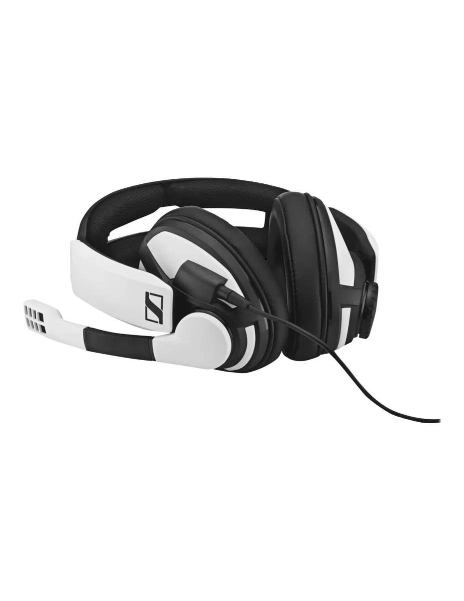 Sennheiser GSP 301 Cuffie da gioco con microfono cancellazione rumore, ribaltabili, ergonomiche, bianche