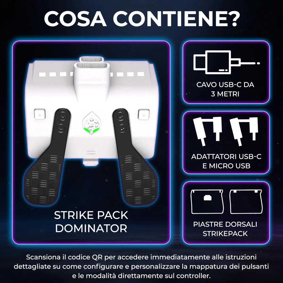 Collective Minds Strike Pack 'Dominator' Kit MOD cablato per controller Xbox con 2 paddle retro mappabili, add-on programmabile per giocatori professionisti, compatibile Xbox Series X|S e One