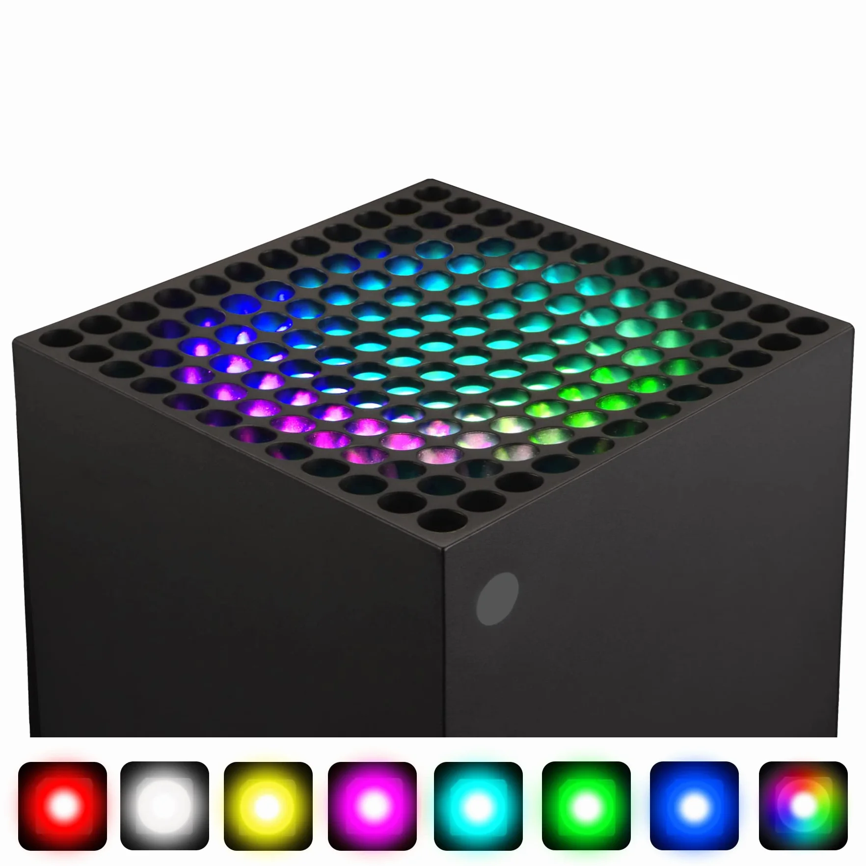 eXtremeRate RGB LED Striscia Luminosa Accessori per Xbox Series X Console Ventola con Telecomando 7 Colori 39 Effetti