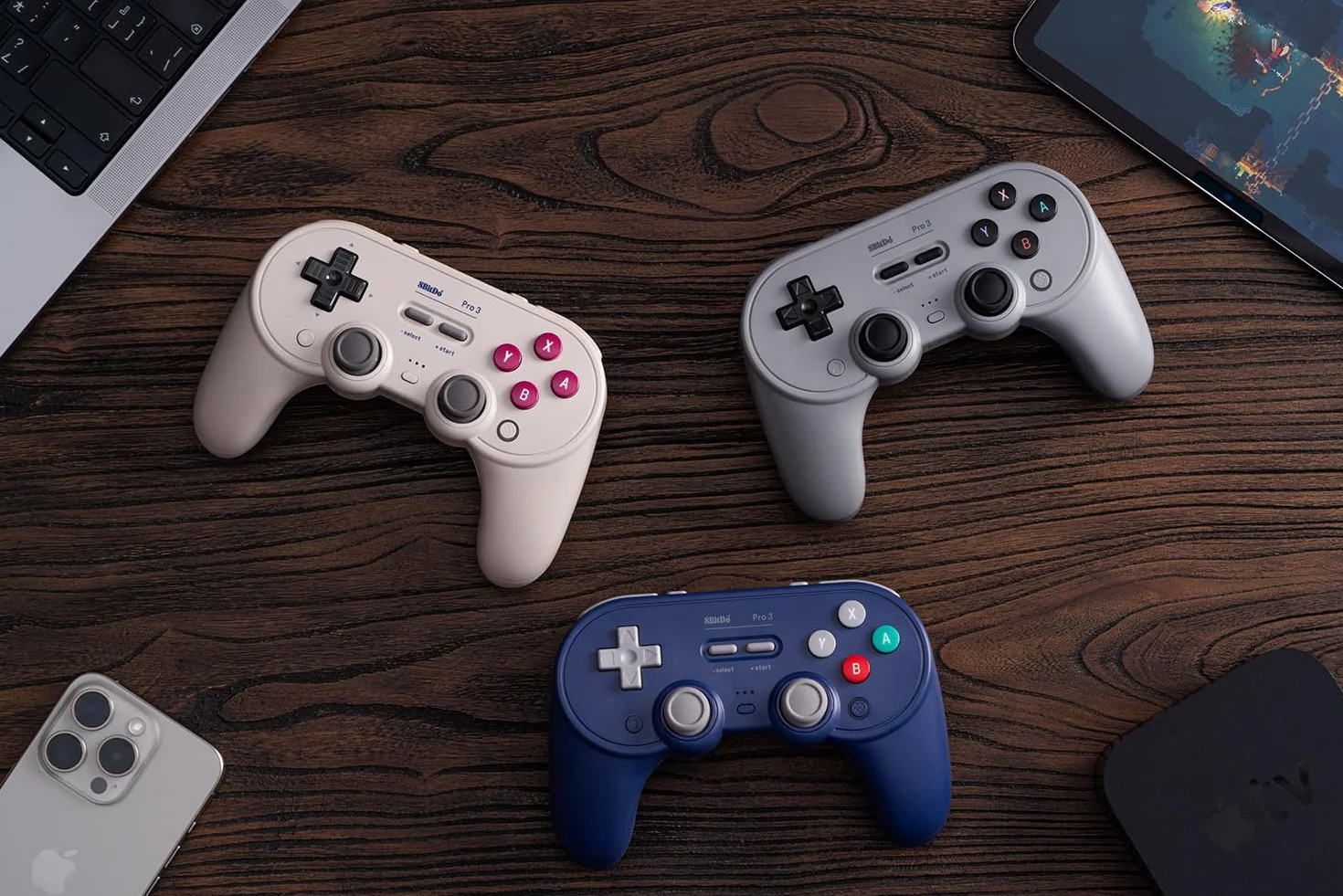 8BitDo Pro 3 Bluetooth Controller for Switch, Windows, Apple, SteamOS, Android - TMR Joysticks, Hall Effect Triggers, G Classic