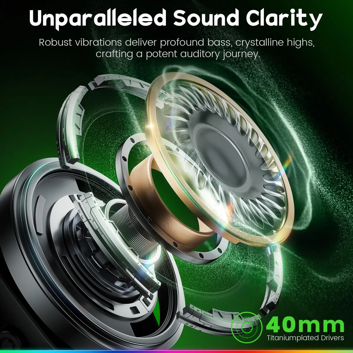 WESEARY WG4 Cuffie Gaming Wireless 2,4 GHz con Microfono per PS5 PS4 PC Switch Mac Mobile Stereo Bluetooth Over Ear LED Batteria 45 Ore