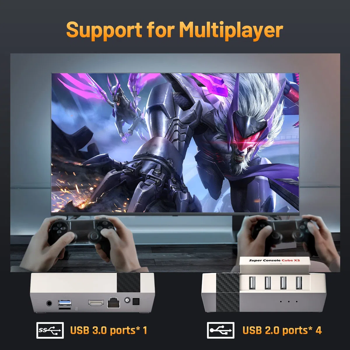 Kinhank Super Console Cube X3 Retro Console 100000+ giochi EmuELEC 4.5 Android 9.0 CoreELEC 3 Sistemi in 1 2.4G 5G BT 4.0