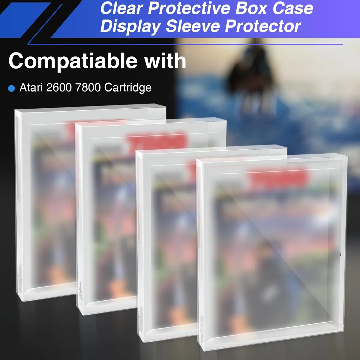 20 custodie protettive in plastica trasparente per cartucce Atari 2600 7800