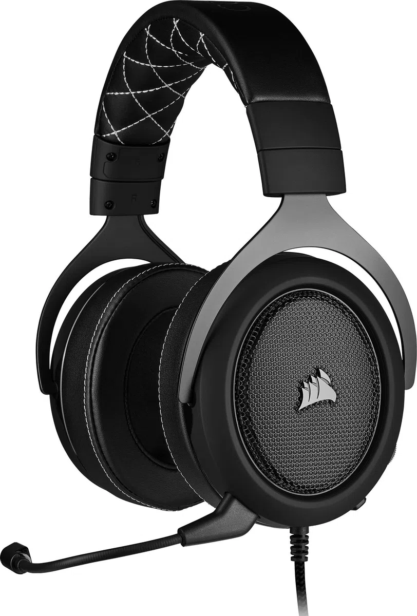 Corsair HS60 Pro Surround Cuffie Gaming con Microfono, Audio 7.1, Memory Foam, Rumore, Nero