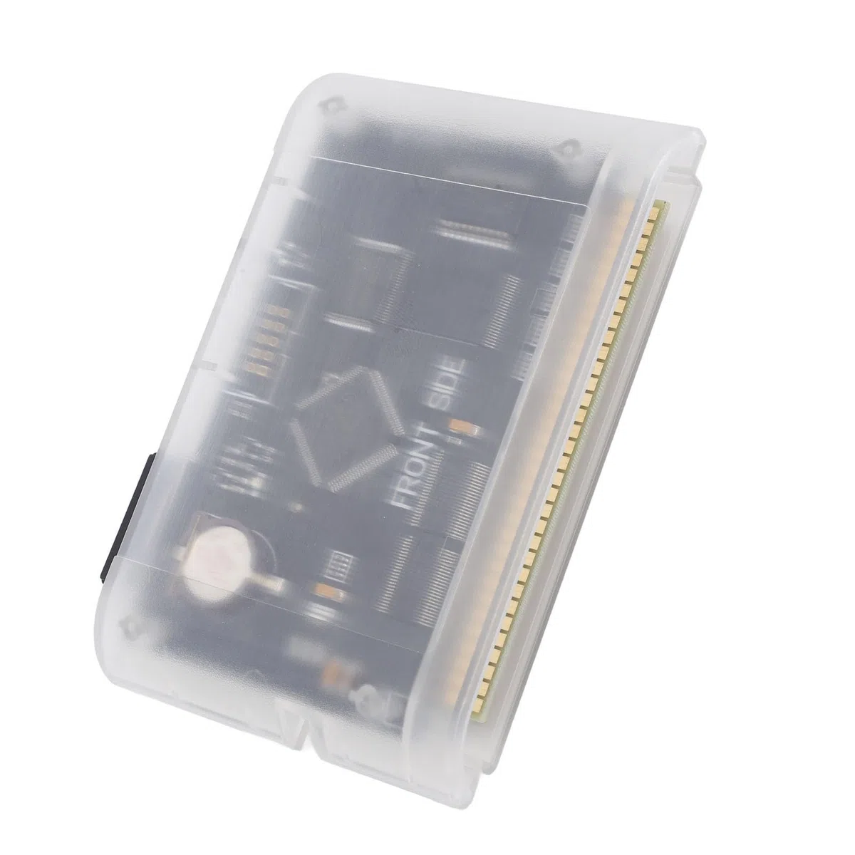 Plyisty Cartuccia di Gioco Carrello Flash retrò per Mega Drive V3.0 Pro, Scheda di Gioco 3000 in 1 per MD1/MD2/MD3/CD-X/32X, Compatibile con Genesis, Mega-Drive, Master System (Bianco trasparente)
