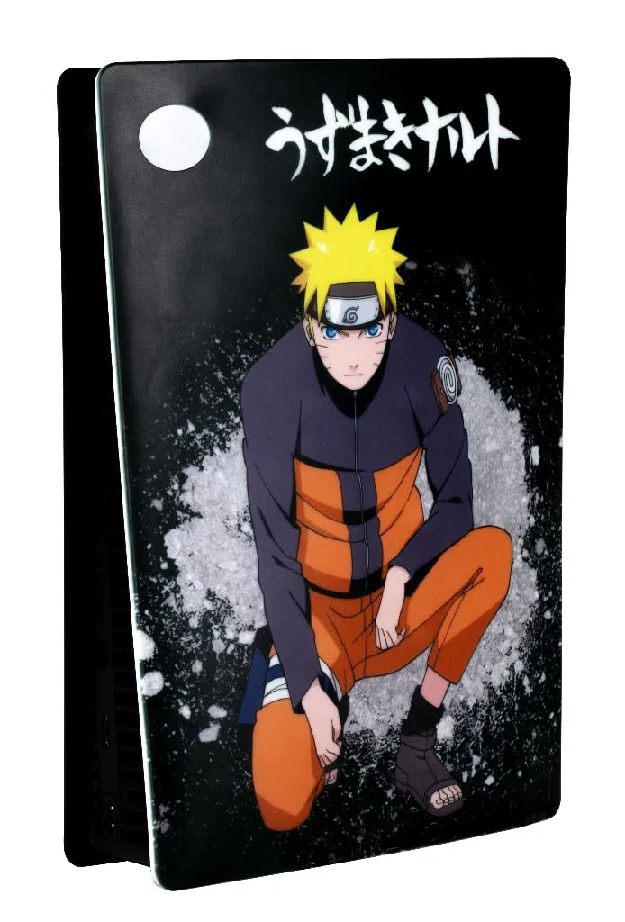Konix Naruto Shippuden Custodia protettiva per console PS5 - Silicone - Antiurto - Antigraffio - Disegno Naruto - Nero