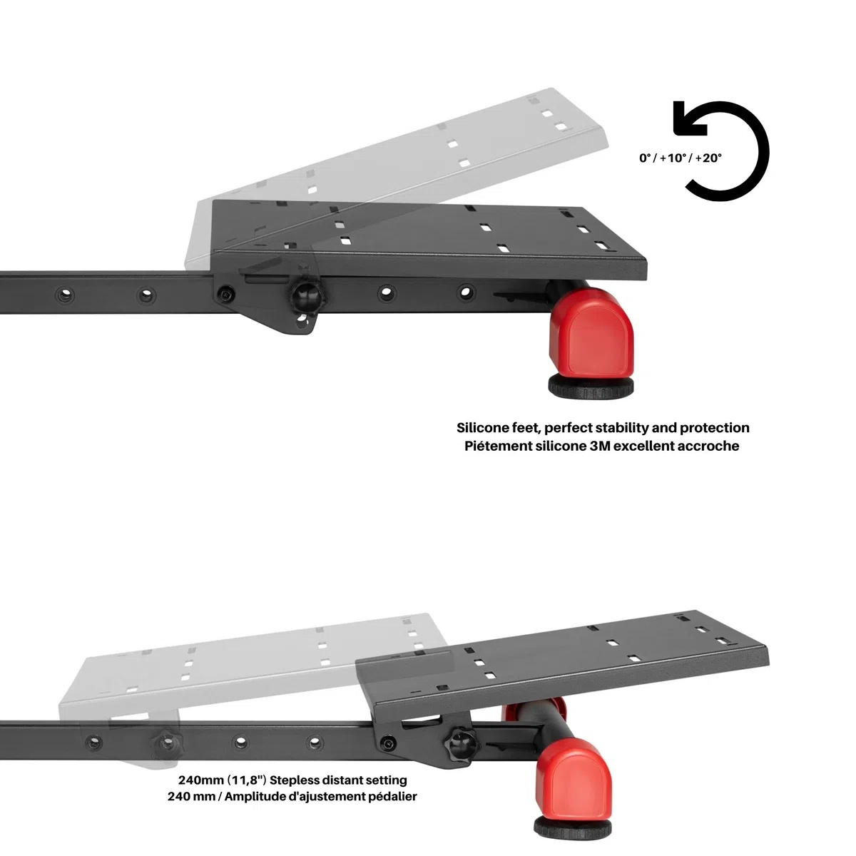 OPLITE Supporto Compatto per Volante Pedali e Cambio Compatibile con Logitech Thrustmaster Fanatec PlayStation 4