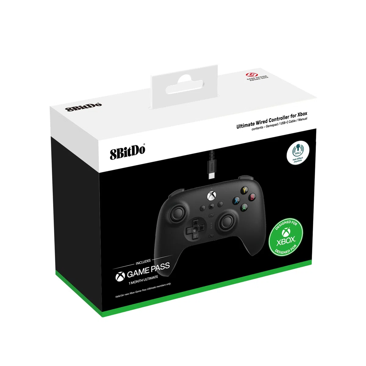 8Bitdo Ultimate Wired Controller for Xbox, Hall Effect Joystick Update, Compatible with Xbox Series X|S, Xbox One, Windows 10 & Windows 11 - Officially Licensed (Black)
