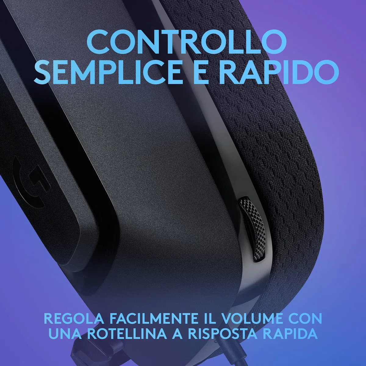 Logitech G G335 Cuffia Gaming Cablata con Microfono Flip-to-Mute, Jack 3,5 mm, Memory Foam, Leggera, Compatibile PC, PS, Xbox, Nintendo Switch - Nero