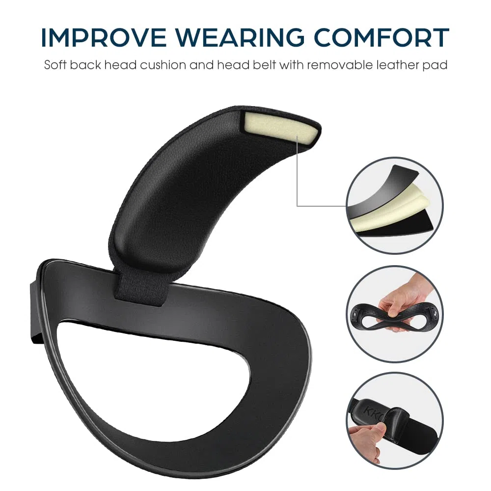 KKCOBVR Dock di ricarica per Pico4/Pico 4 pro VR Kit Comfort Cinghia per la testa batteria extra 10000mAh