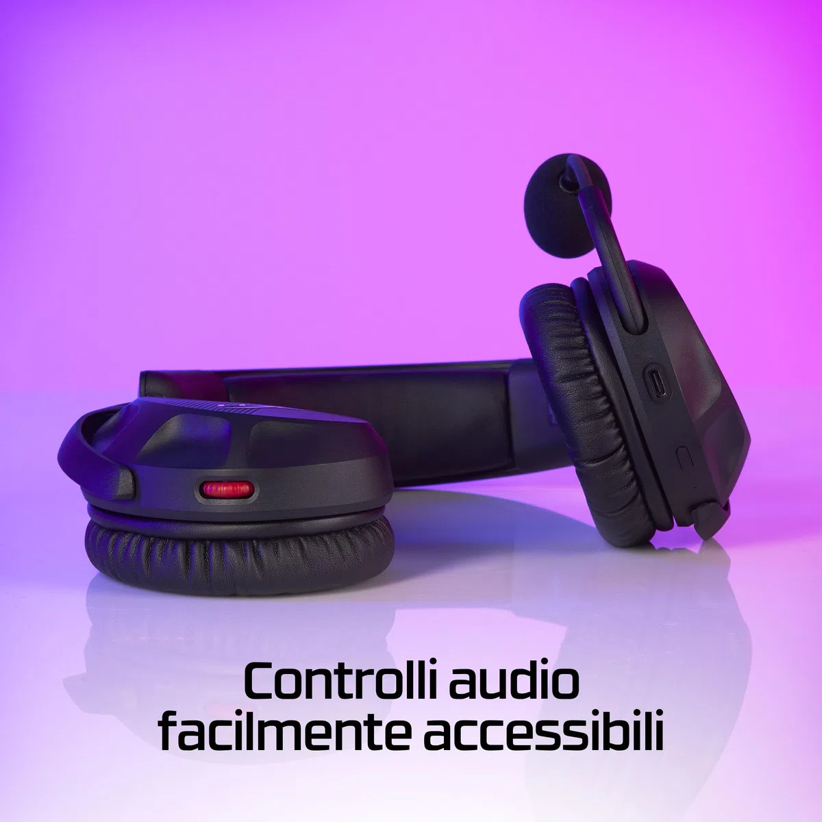 HyperX Cloud Stinger II Cuffie da Gaming Senza Filo 2,4 GHz Memory Foam Similpelle 20 Ore PC Nero