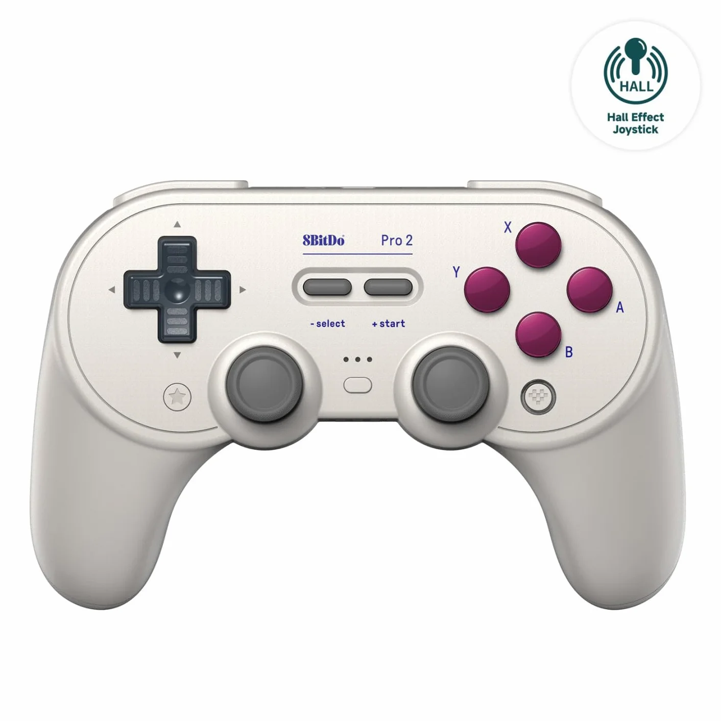 8Bitdo Pro 2 Bluetooth Controller for Switch, Hall Effect Joystick Update, Wireless Gaming Controller for Switch, PC, Android, and Steam Deck & Apple (G Classic Edition)