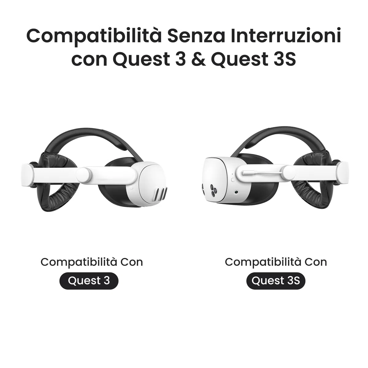 KIWI design K4 Boost Cinturino per la Testa della Batteria Comfort Compatibile Meta Quest 3/3S
