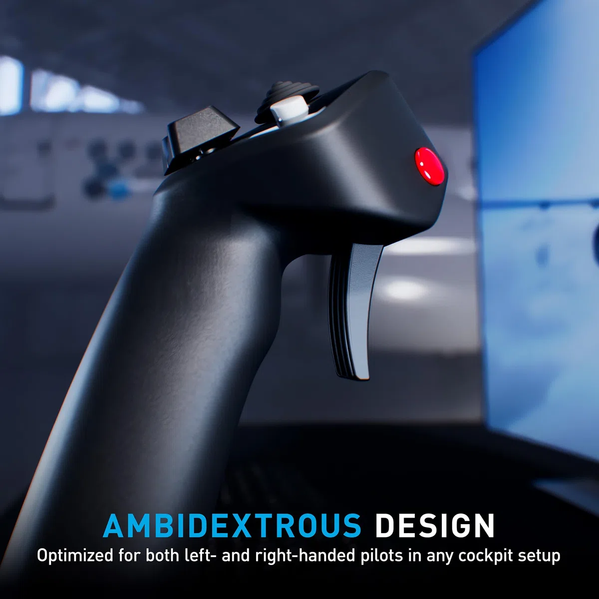 Honeycomb Foxtrot Aviation Stick – Flight stick per simulazione di volo, meccanismo gimbal premium, sensori Hall Effect 16-bit, design ambidestro, compatibile con MSFS 2024/2020 per PC & Mac [Mac]