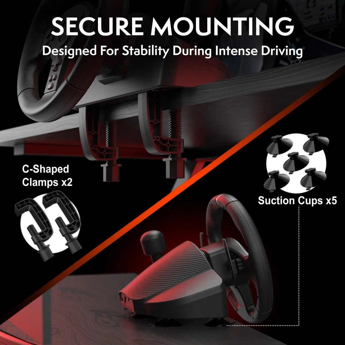 NITHO Drive Pro V200 Volante da Corsa con Pedali e Cambio 270° Compatibile PC PS4 Xbox Series X|S