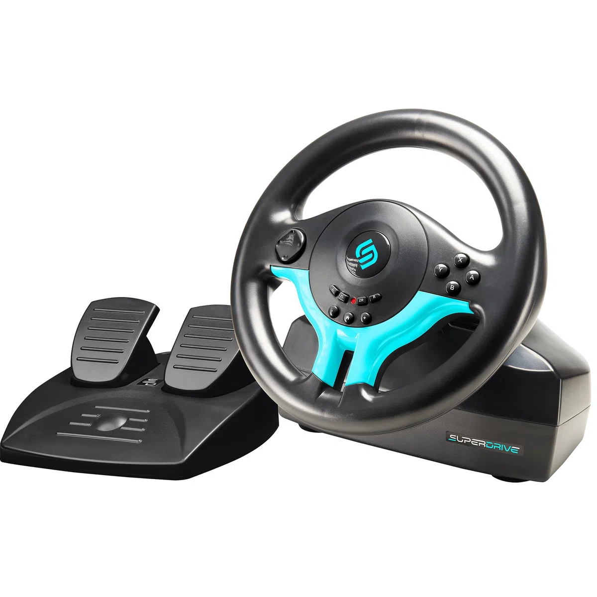 SUBSONIC - Volante Superdrive SV250-S. Volante da corsa Switch 2 / Switch. Rotazione a 180°, con pedali e palette al volante - Blue Edition