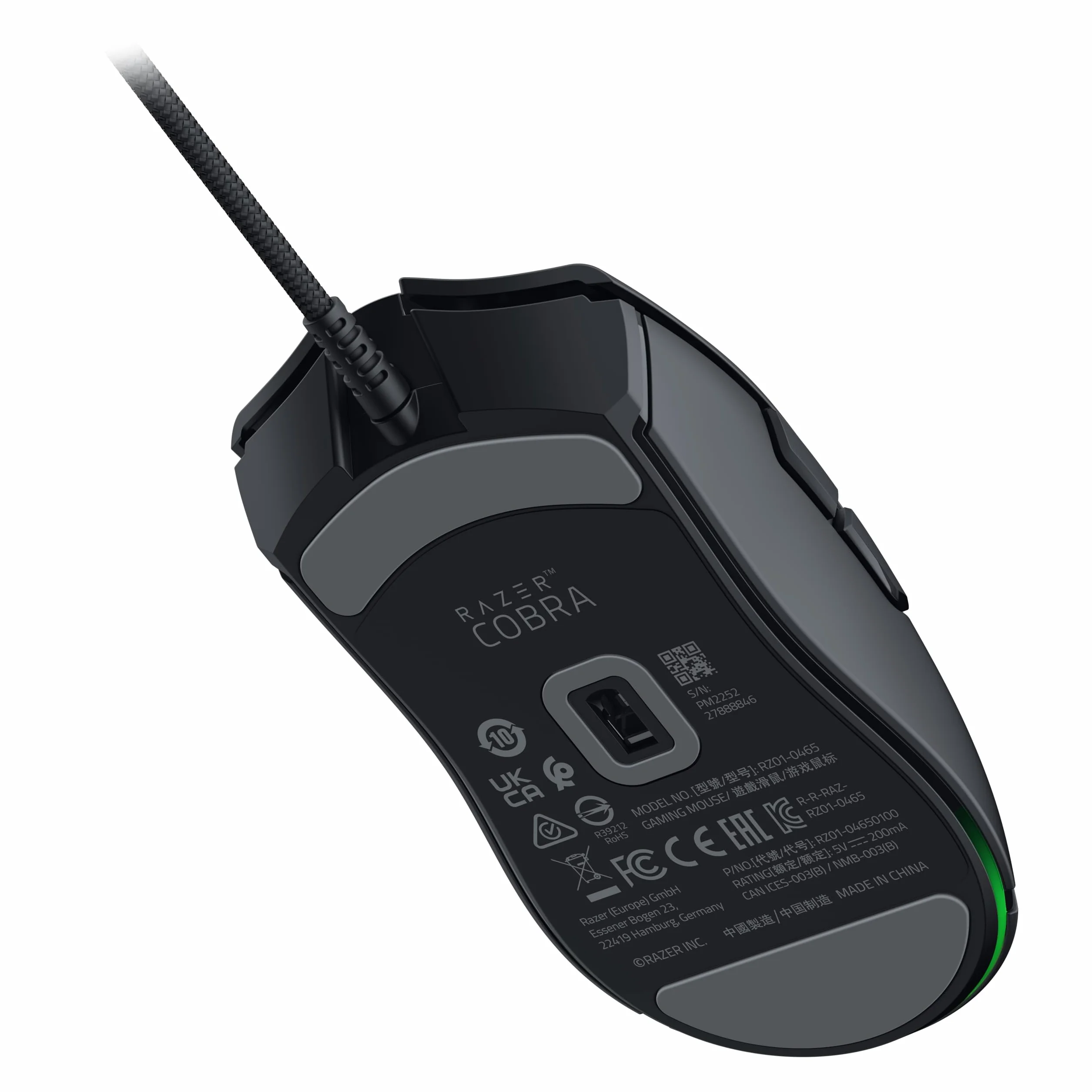 Razer Cobra Mouse da gioco cablato leggero Chroma RGB 57g Nero