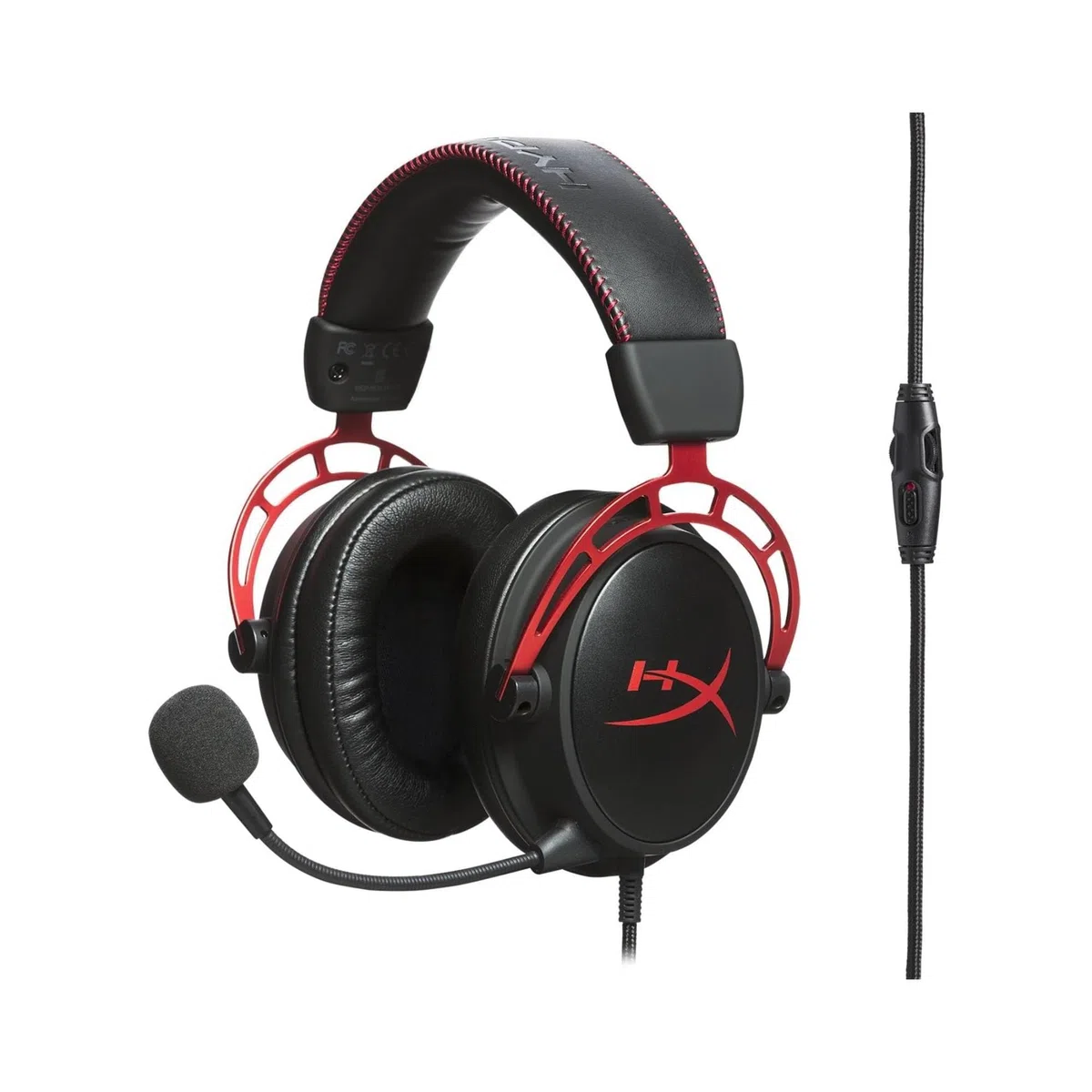 HyperX Cloud Alpha Cuffie Gaming 3,5 mm Jack Alluminio Memory Foam Similpelle PS4 Xbox PC Nero Rosso