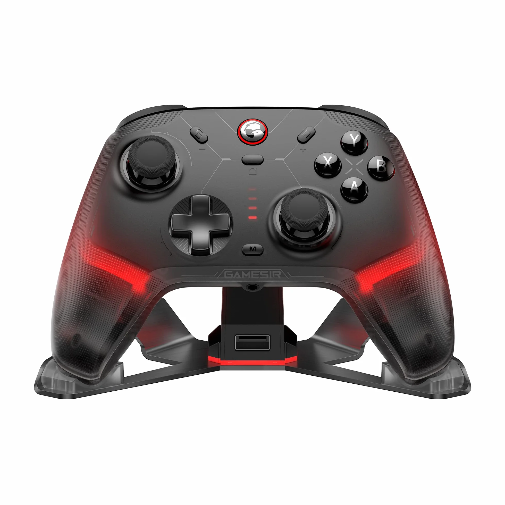 GameSir Cyclone 2 Controller PC Mag-Res TMR Sticks 1000Hz Hall Micro 2-in-1 Triggers RGB Charging Dock Nero