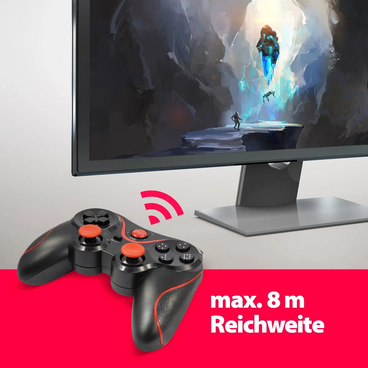 Eaxus® Controller Bluetooth - Gamepad wireless adatto a Fire TV, telefono cellulare, smartphone, tablet, Google TV, VR, Cloud Gaming e Remote Play e PC
