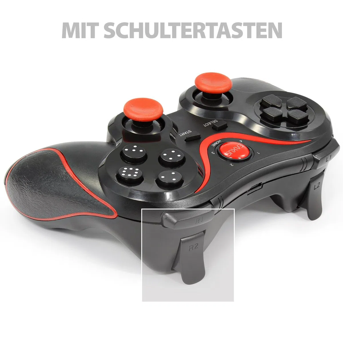 Eaxus® Controller Bluetooth - Gamepad wireless adatto a Fire TV, telefono cellulare, smartphone, tablet, Google TV, VR, Cloud Gaming e Remote Play e PC