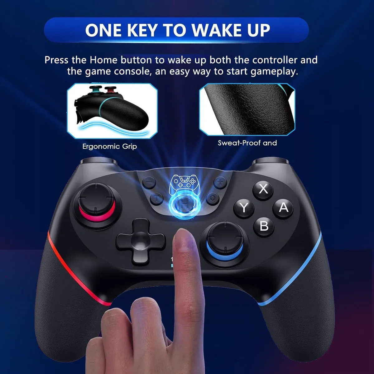 Set di 2 controller 2026 Controller Switch migliorato Nintendo Switch Controller per Switch/Switch OLED/Switch Lite, Switch Pro Controller con Double Shock, giroscopio a 6 assi e funzione Turbo