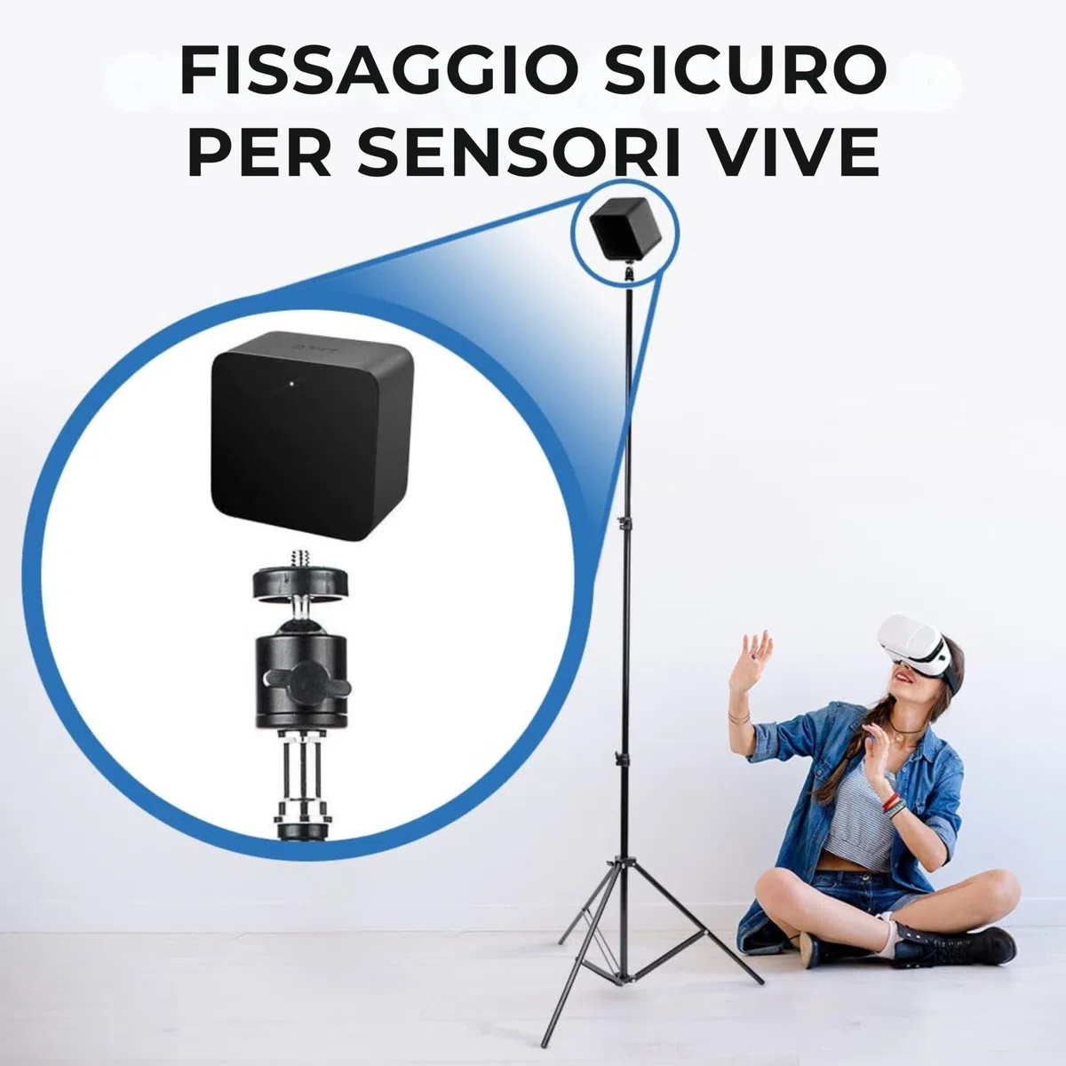 Skywin VR Supporto per treppiedi compatibile con SteamVR Base Station 2.0 – Supporto sensore e stazione base per Oculus Rift Constellation (2 pezzi)