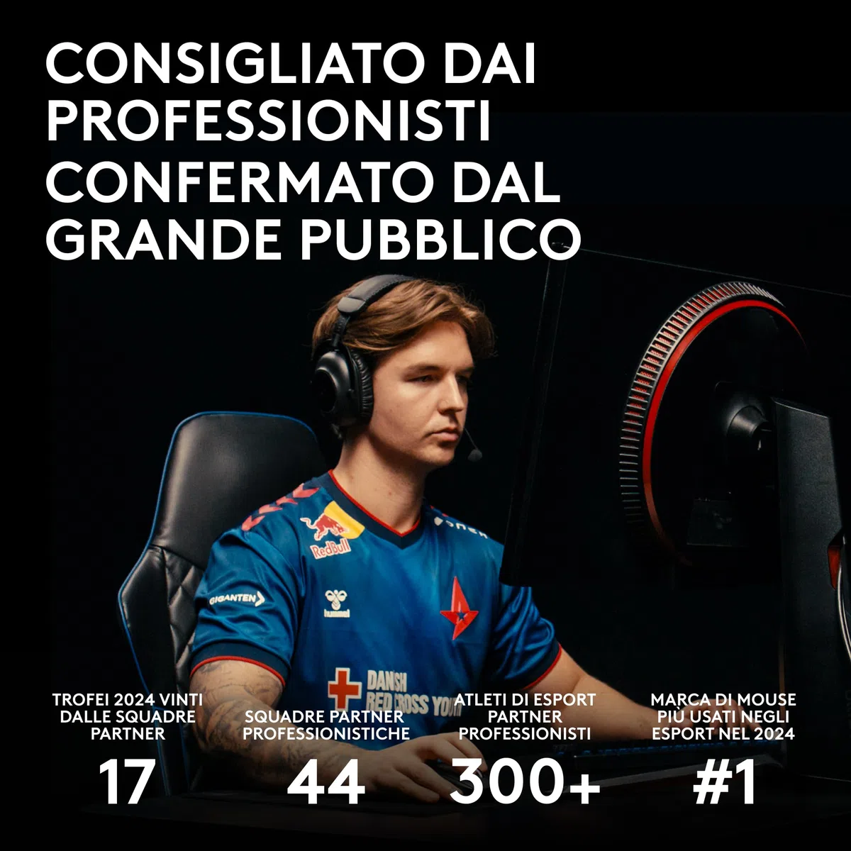 Logitech G PRO X Superlight 2 mouse gaming wireless 60g 5 pulsanti 44.000 DPI 8 kHz USB-C Nero