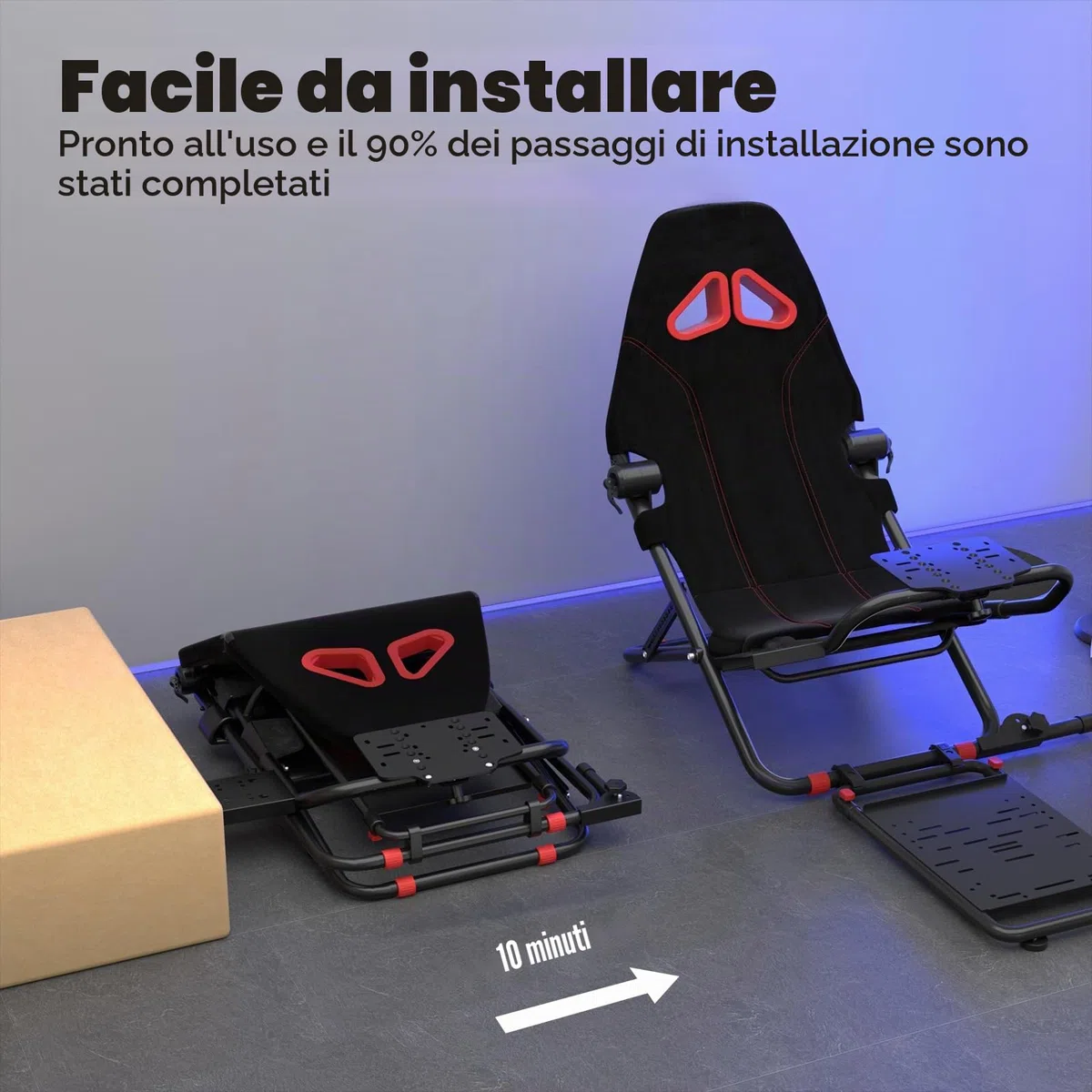 DIWANGUS Racing Simulator Cockpit, sedile pieghevole Sim Racing per Logitech G29 G920 G923 GPro Thrustmaster T248X T300RS PS5 PS4 Xbox One PC