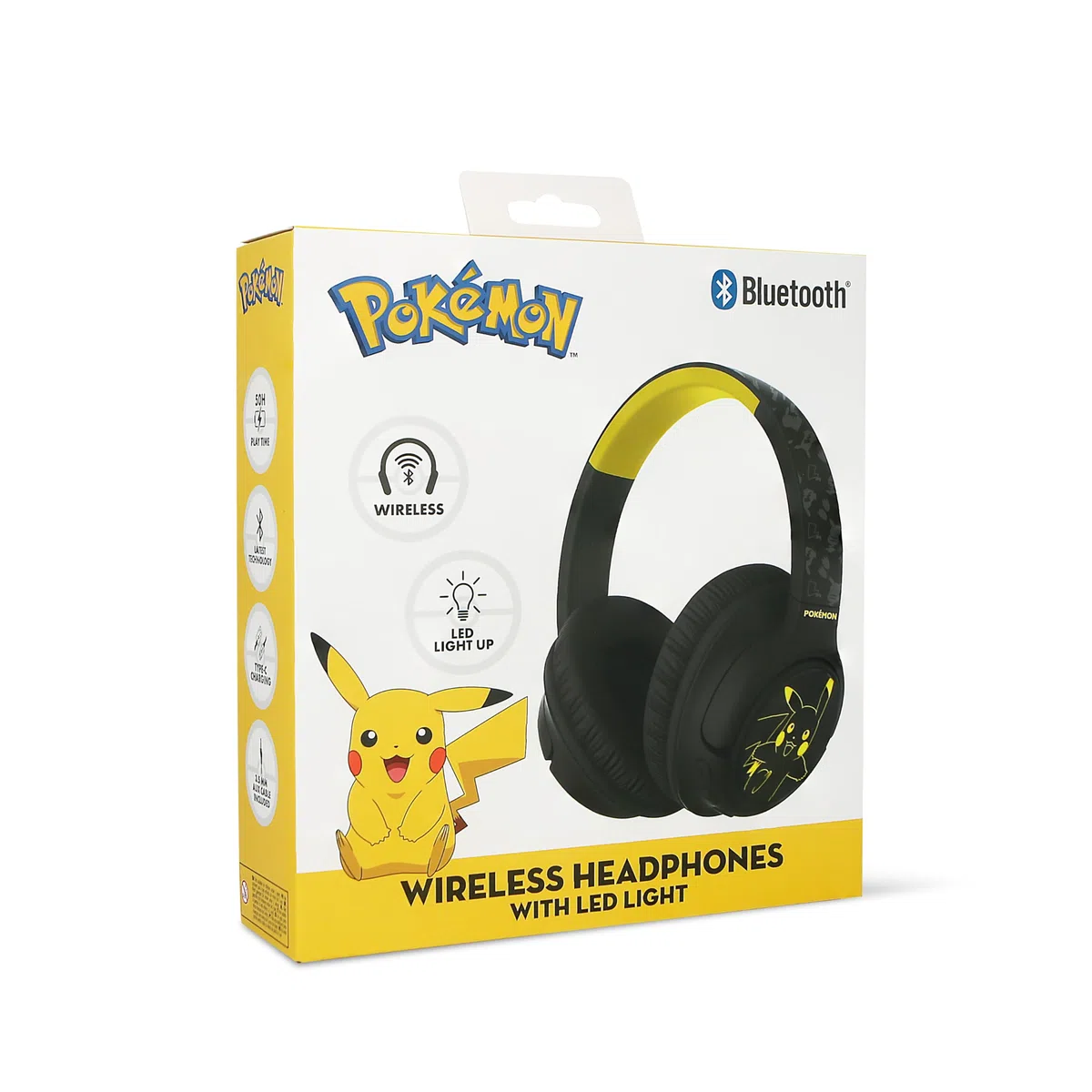 OTL Technologies Pokemon Pikachu Pieghevoli Cuffie Wireless con Luce LED