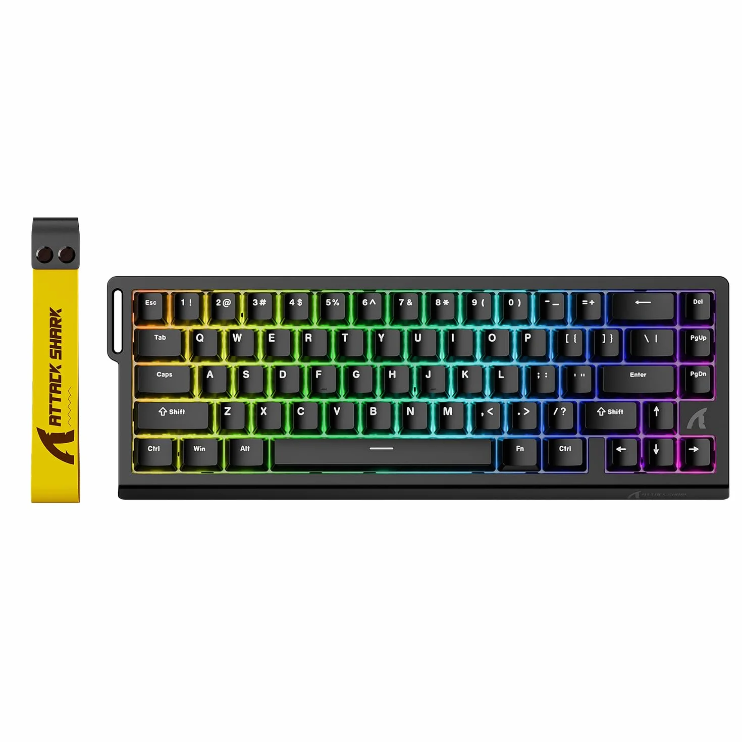ATTACK SHARK X68 HE Tastiera Gaming 60% Cablata Rapid Trigger 8000Hz Switch Magnetici Attuazione Regolabile Snap Tap Nero
