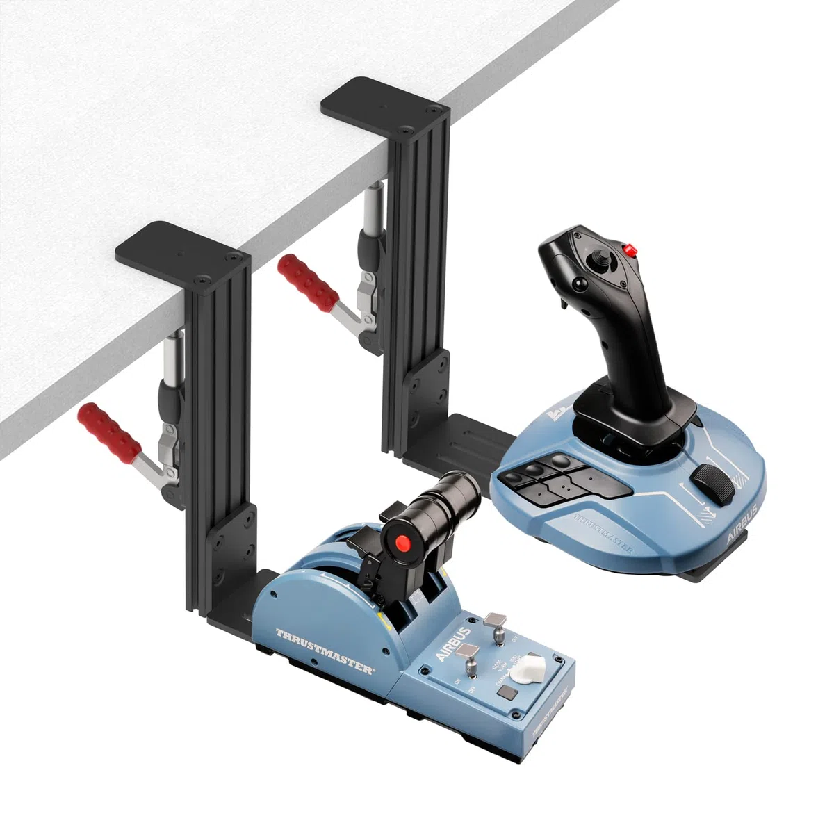 Hikig Confezione da 2 supporti da scrivania per joystick Logitech, Thrustmaster e VKB Hotas, compatibili con X52/X52 Pro/X56/X56 Rhino e altri