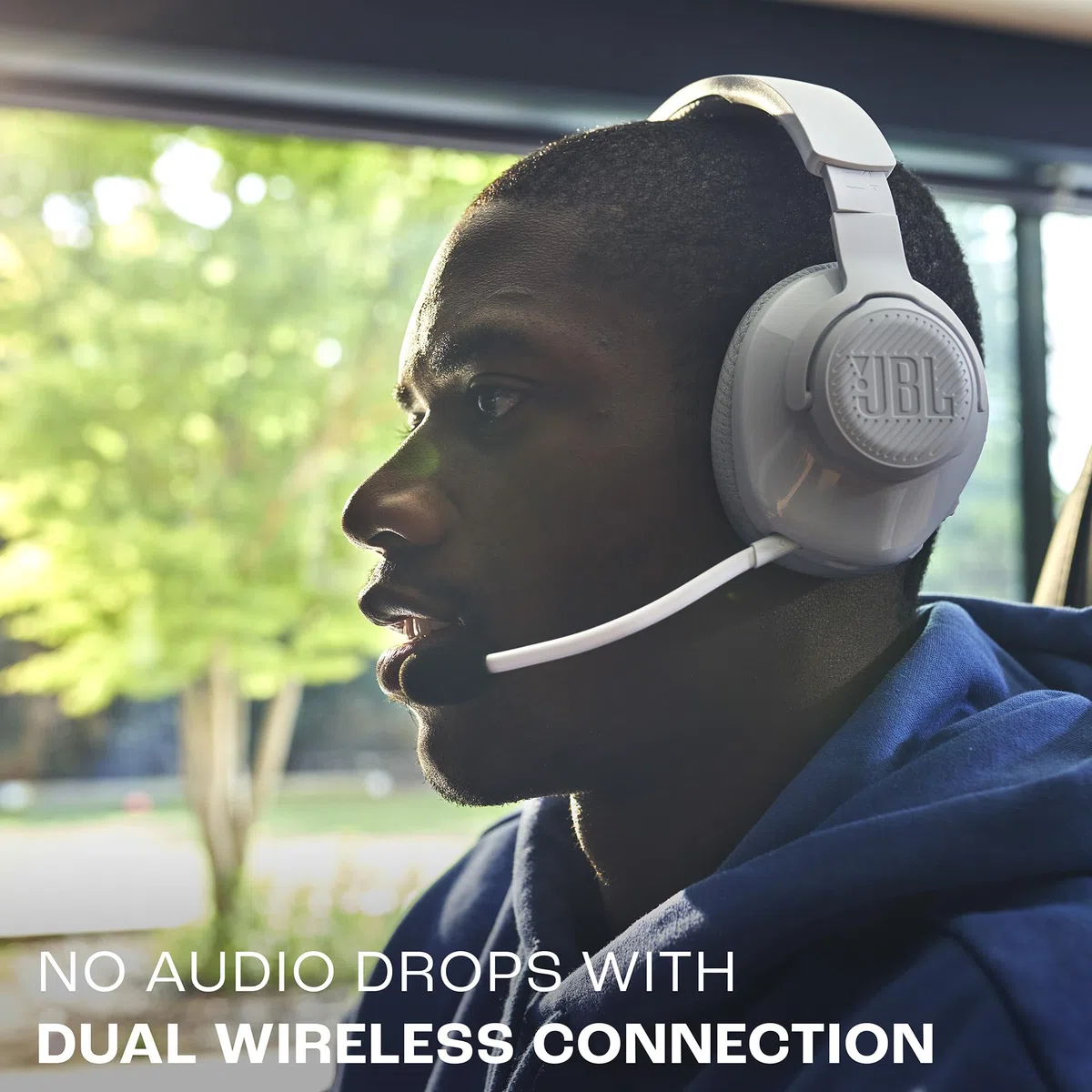 JBL Quantum 360 Cuffie Gaming Wireless Over Ear, 2.4GHz/Bluetooth, 22 ore Autonomia, Microfono Rimovibile, Nero