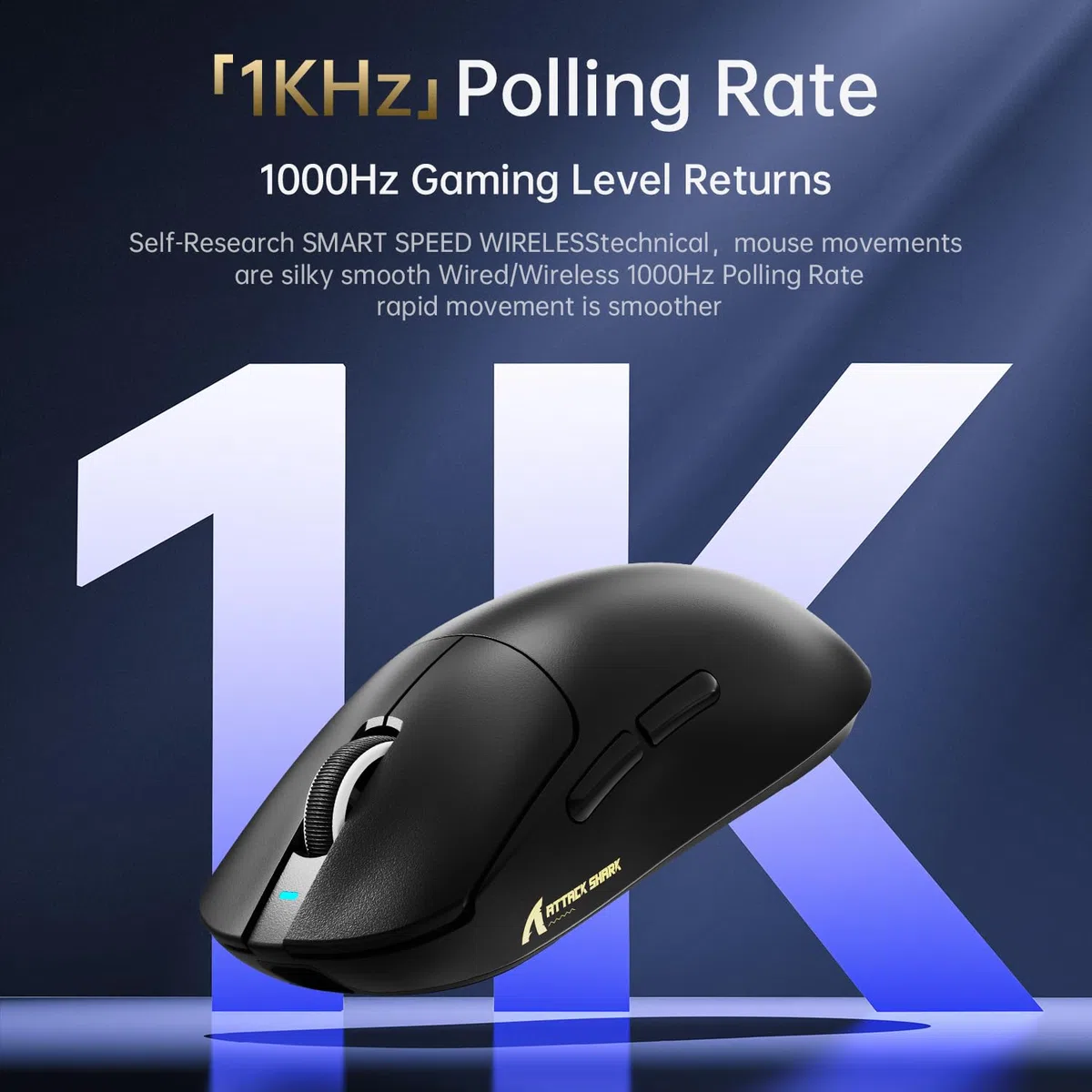 ATTACK SHARK X8SE Gaming Mouse, 55g Superlight, PixArt PAW3311 Sensor, 2.4G Wireless/Wired, 25000 DPI, 500mAh, Black