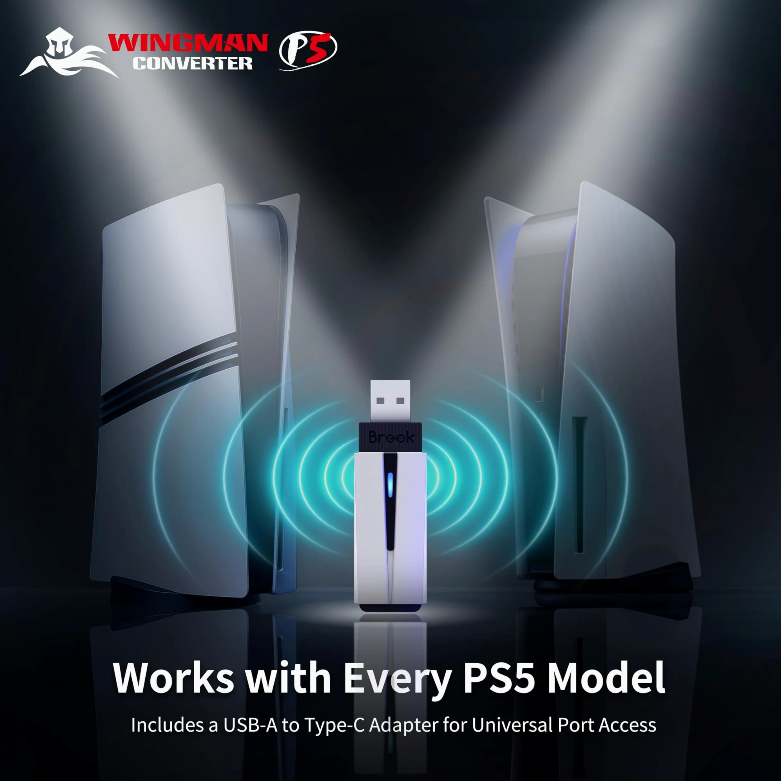 Brook Wingman P5 Convertitore Controller PC P5 P4 Wireless e Cablato Vibrazione Movimento Sei Assi Turbo Macro Remap Software Converter Center