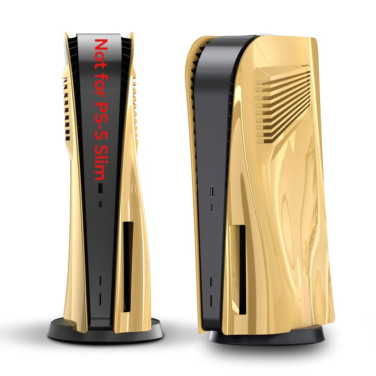 innoAura Piastre per Disc Edition, Piastre Frontali con Prese d'Aria di Raffreddamento, Cover Protettiva AntiGraffio Antipolvere, Custodie di Ricambio in ABS Premium(Oro)