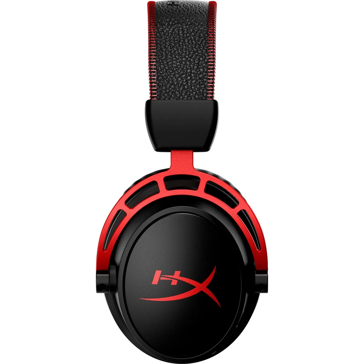 HyperX Cloud Alpha, Cuffie da Gaming Senza Filo, Connessione a 2,4 GHz, Telaio in Alluminio, Cuscinetti in Memory Foam Rivestiti in Similpelle, Autonomia Fino a 300 Ore, Adatto per PC, Nero/Rosso