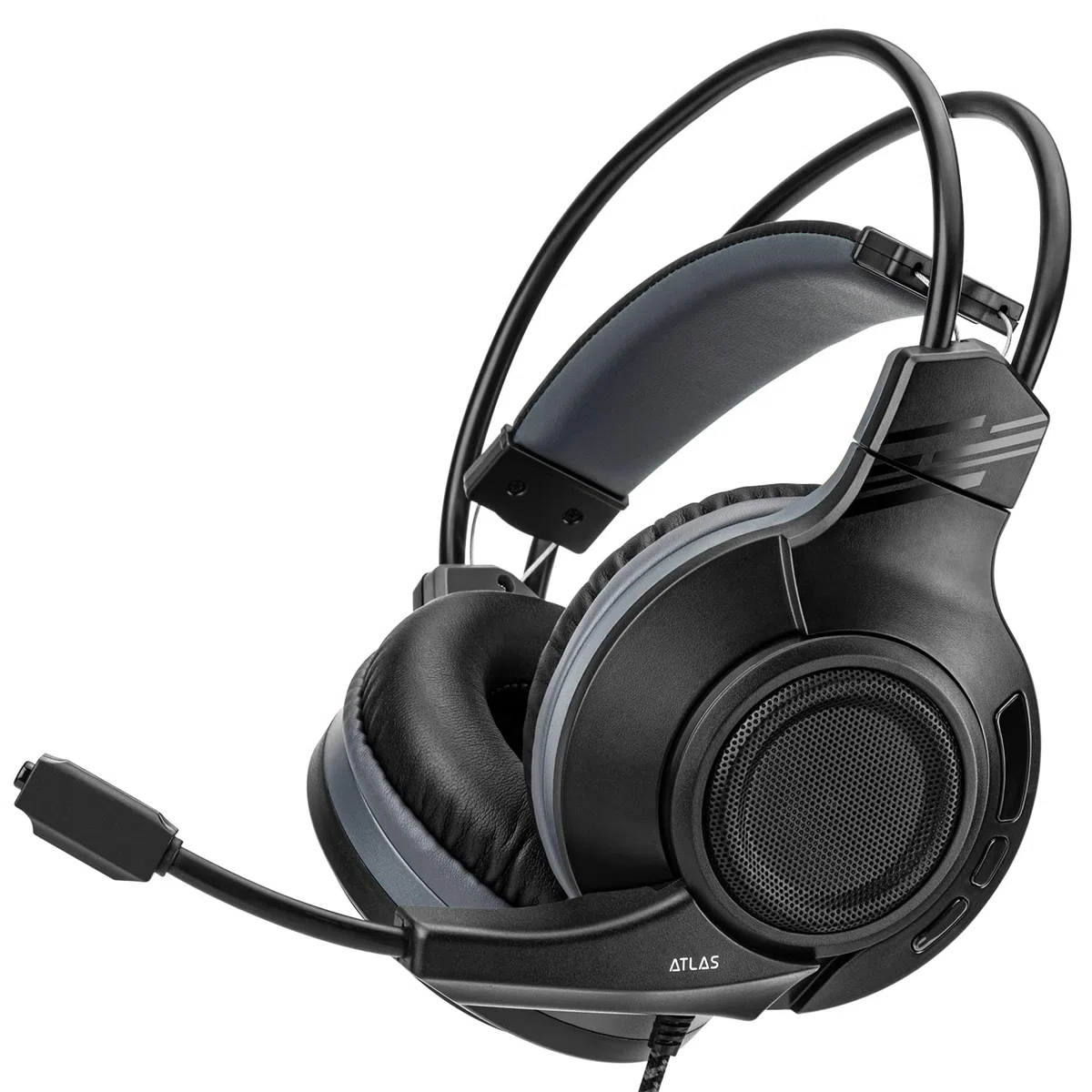 NITHO Atlas Cuffie Gaming Over-Ear 50 mm Microfono Flessibile Audio Stereo Jack 3.5 mm PC PS4 PS5 Xbox Smartphone Nero