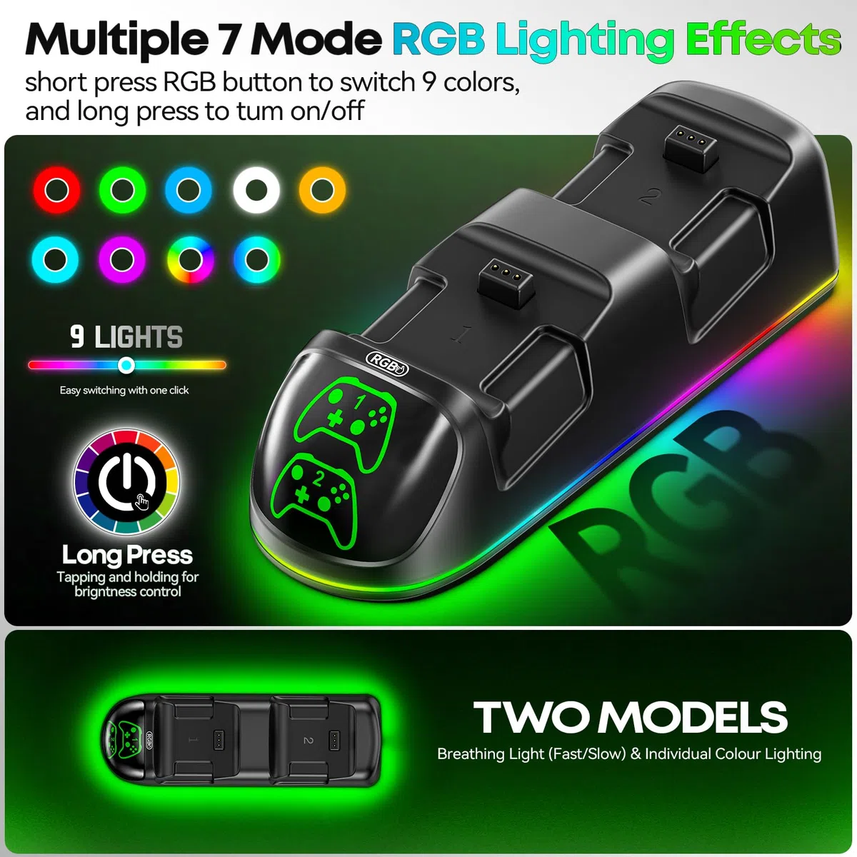 OIVO Ricarica Controller Xbox con 2x5580mWh Batteria Ricaricabile per Xbox One/Series X/S