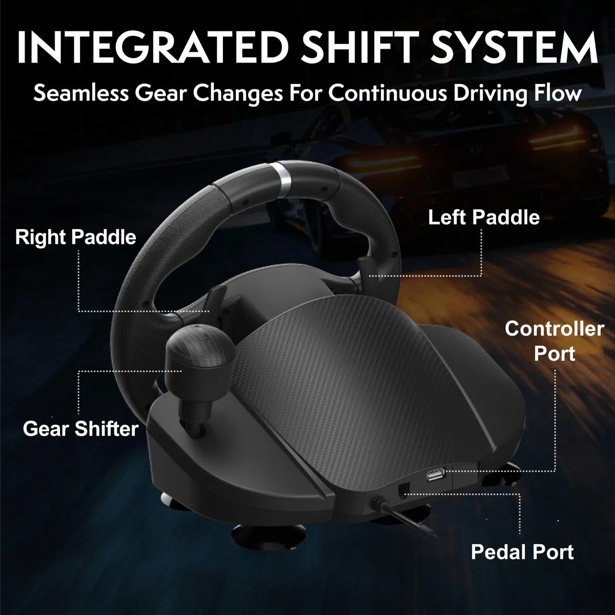 NITHO Drive Pro V200 Volante da Corsa con Pedali e Cambio 270° Compatibile PC PS4 Xbox Series X|S