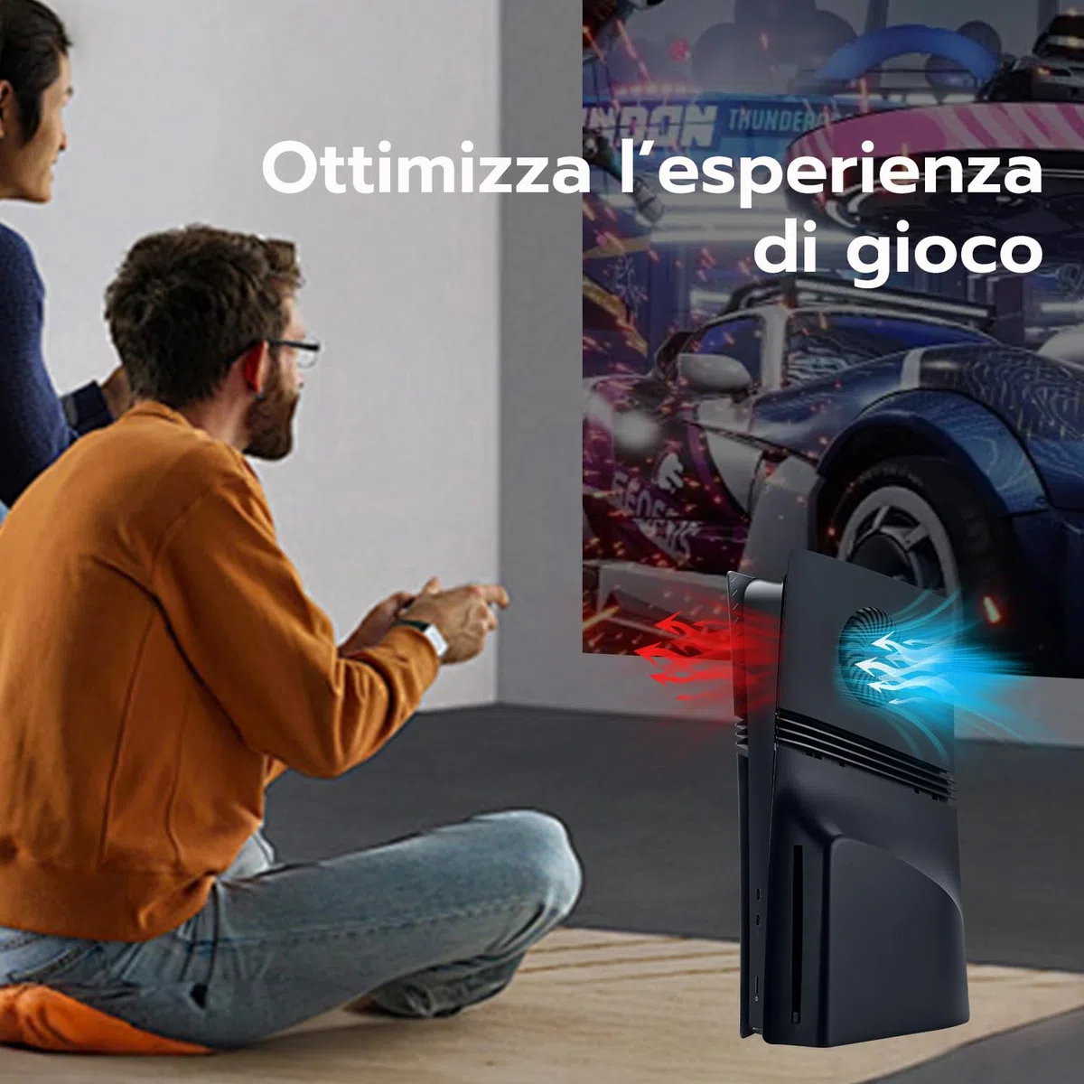 Mcbazel Pannello di Sostituzione per Cover Laterale con Ventilazione di Raffreddamento e Filtro per Polvere per la Console PS5 Pro Disc Edition - Nero (Non compatibile con PS5/Slim)