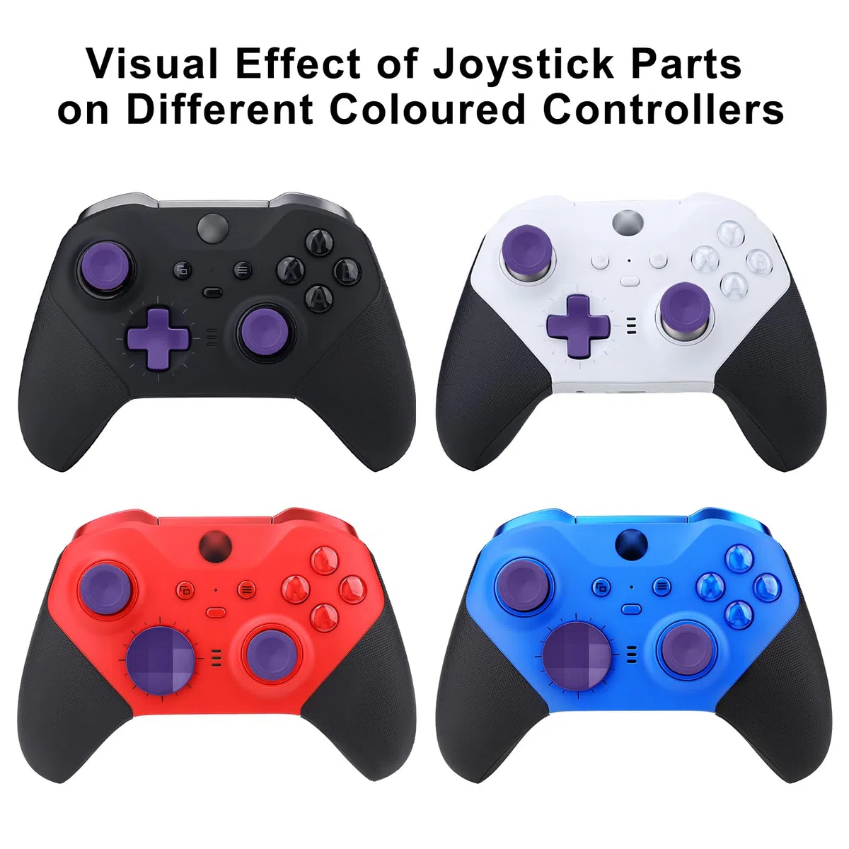 inRobert Set di Bottoni Magnetici in Metallo per Xbox Elite Controller Series 2 Accessori, Inclusi 6 Joystick di Placcatura in Metallo, 4 Paddle, 2 Cuscinetti a D, 1 Strumento di Regolazione (Viola)