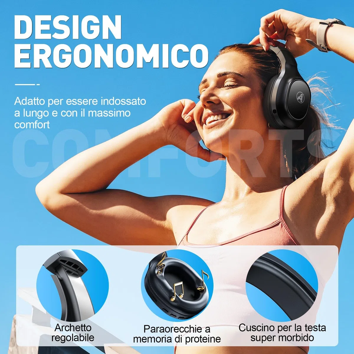 Cuffie Gaming Wireless con Microfono per PS4, PS5, PC, Mac, Switch, Cuffie da gioco con Cancellazione del Rumore con Luce RGB, 2,4 GHz, Suono Stereo 7.1, Cuffie Bluetooth Nero