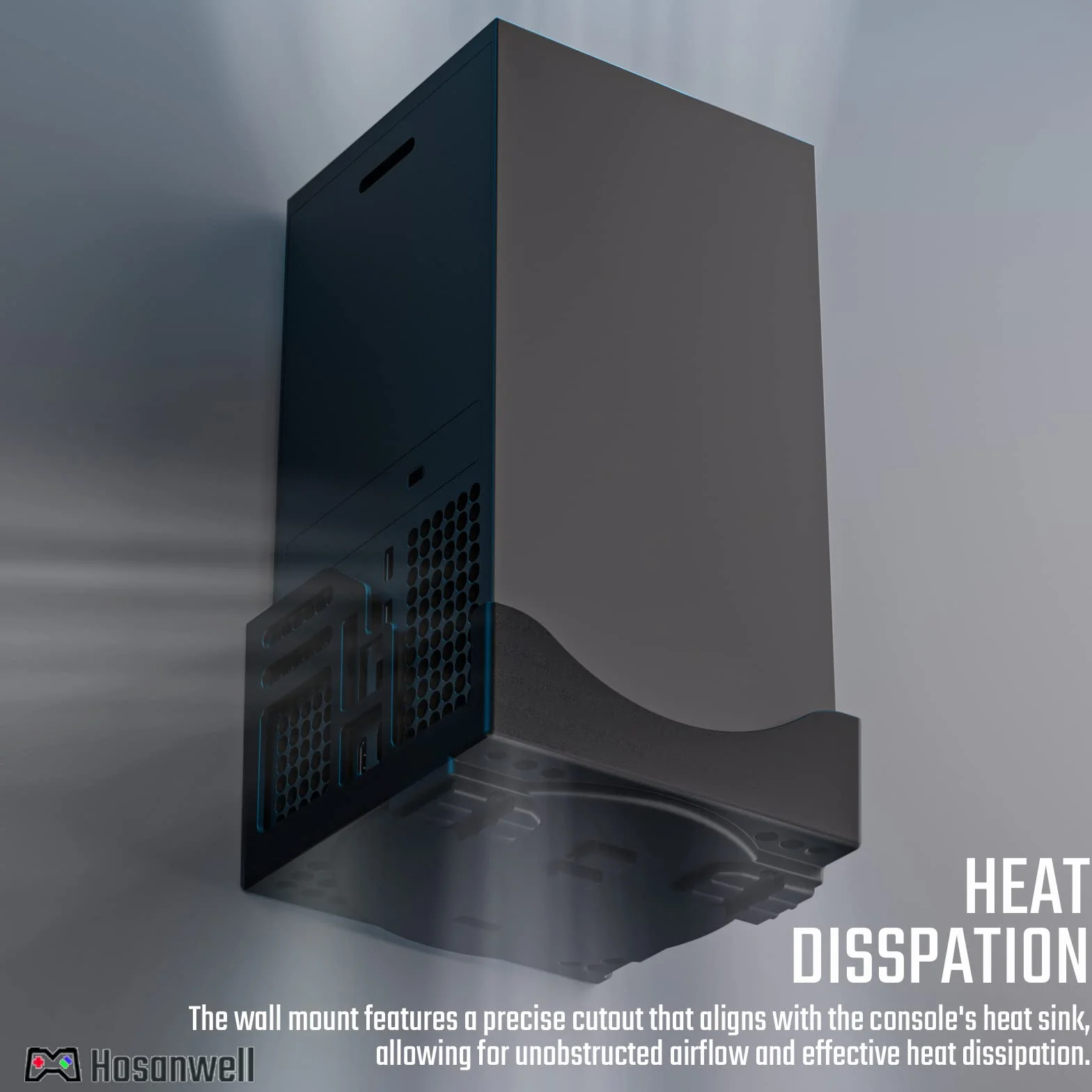 Hosanwell Supporto da Parete Xbox Series X Staffa per Console, Cuffie e Controller