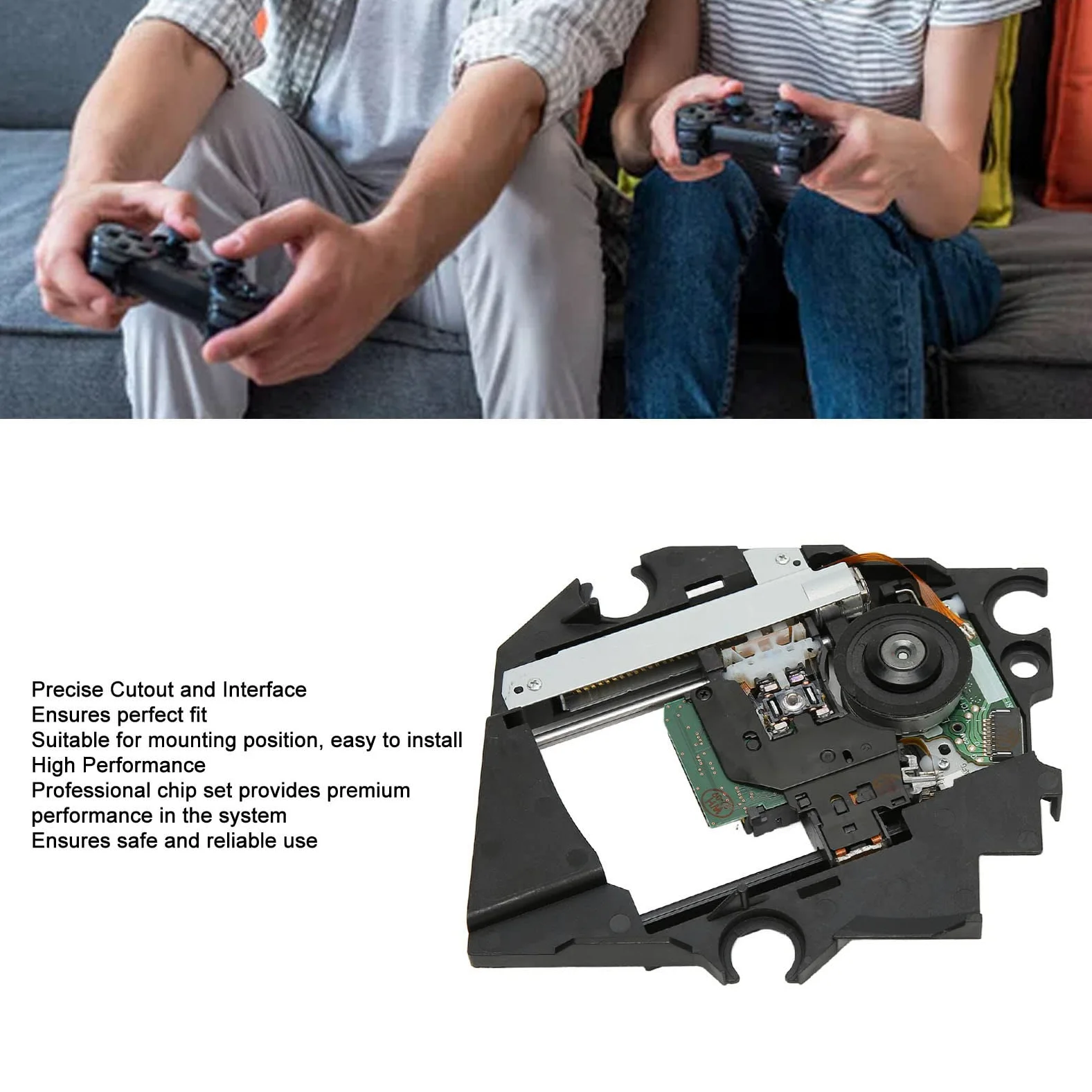 Parte di Ricambio a Console di Gioco, Parte di Ricambio 'obiettivo a Console di Gioco Testa 'obiettivo Ottico con Meccanismo a Ponte Adatto per KEM 497AAA