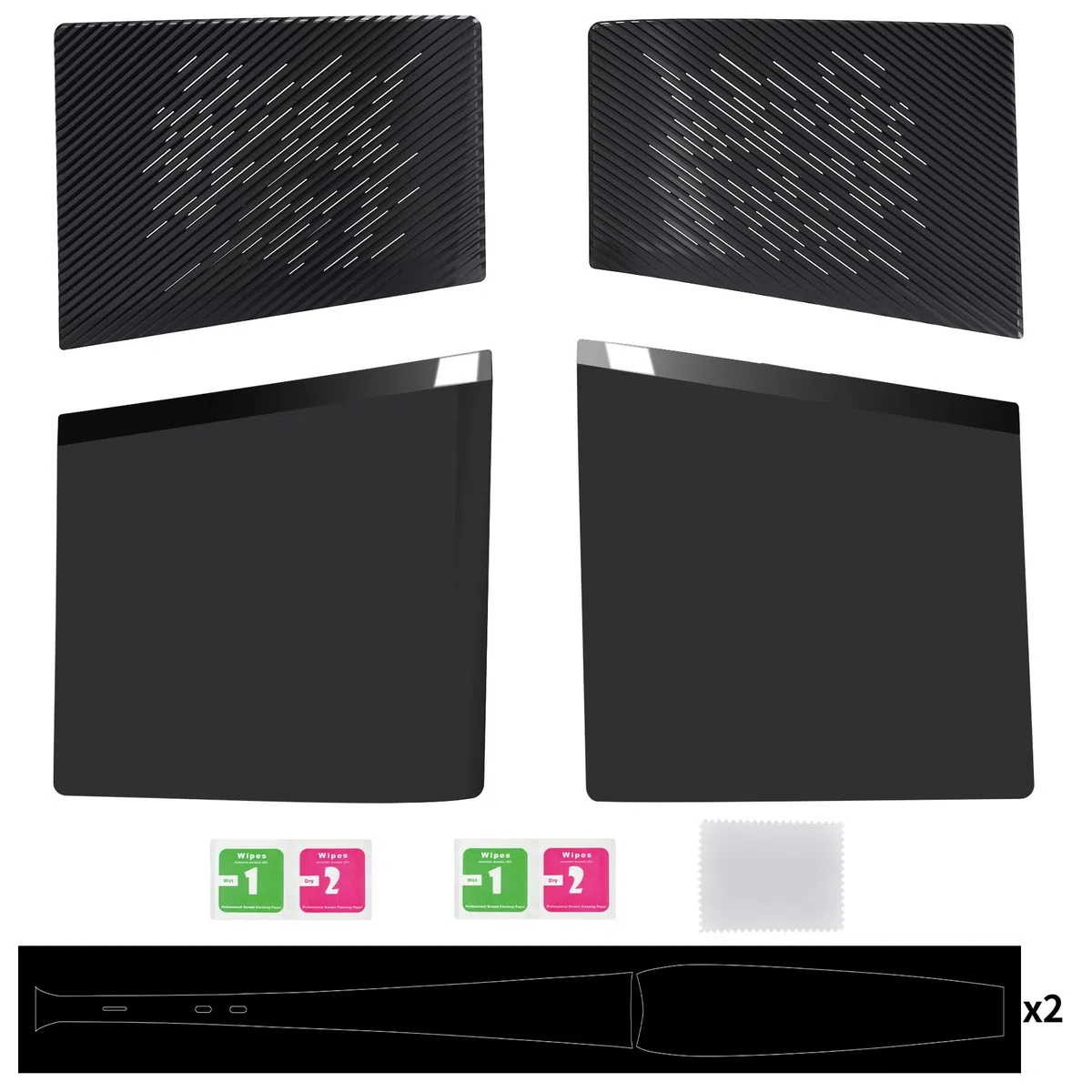 eXtremeRate eXcover Copertura Ricambio Compatibile con ps5 Slim Console Digital Edition, Cover Coperchio Custodia Placca Shell Ventilata per ps5 Slim Digitale Console, Nero