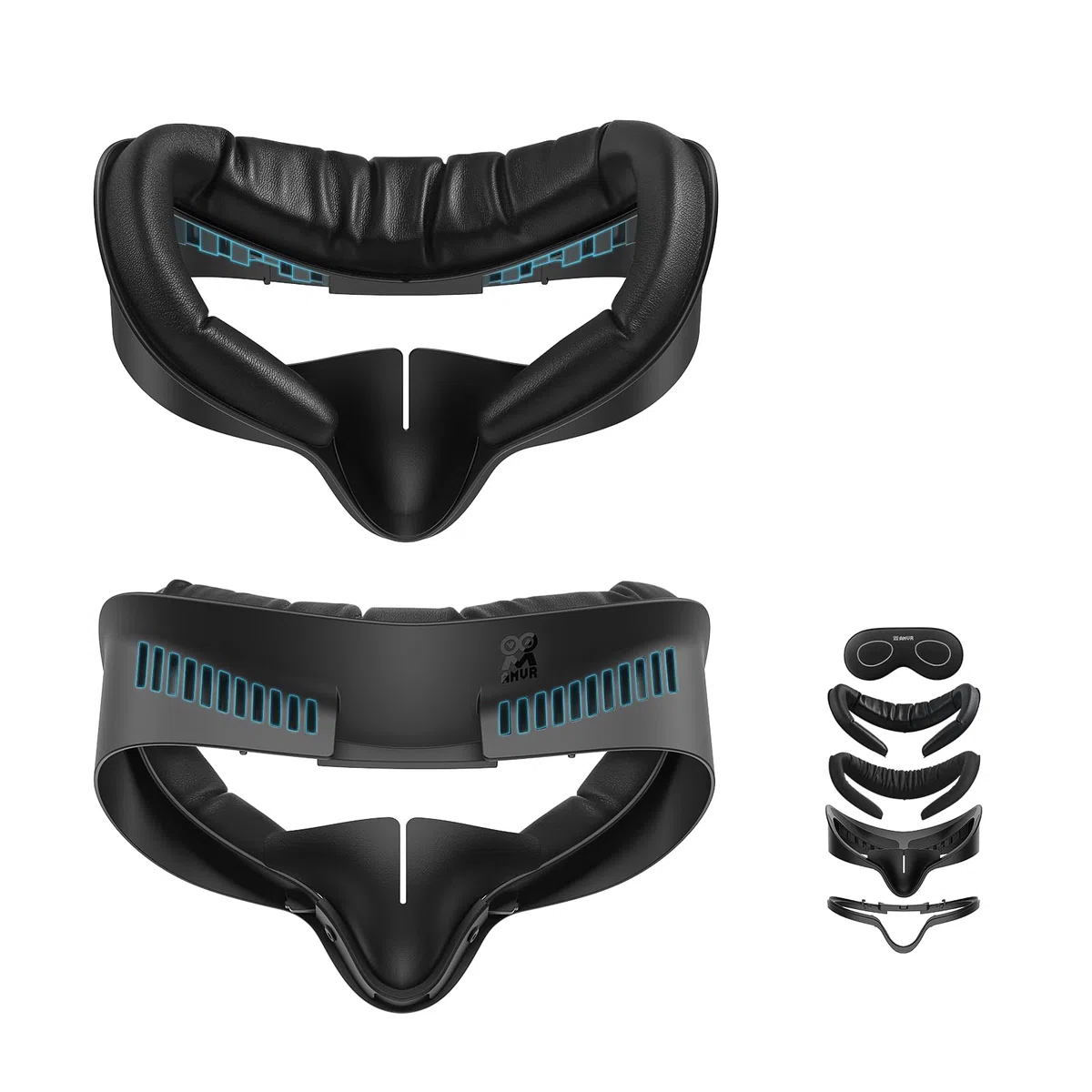 AMVR Facial Interface Face Pad Cover compatibile con Meta Quest 3S, cuscino facciale in PU e cotone traspirante Ice Silk