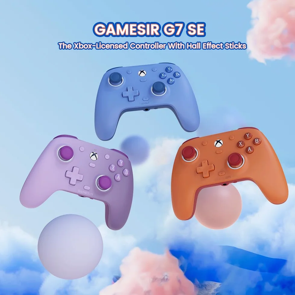 GameSir G7 SE Wired Controller for Xbox Series X|S, Xbox One, Windows 10/11, Hall Effect Joystick, 3.5mm Audio Jack, Blue